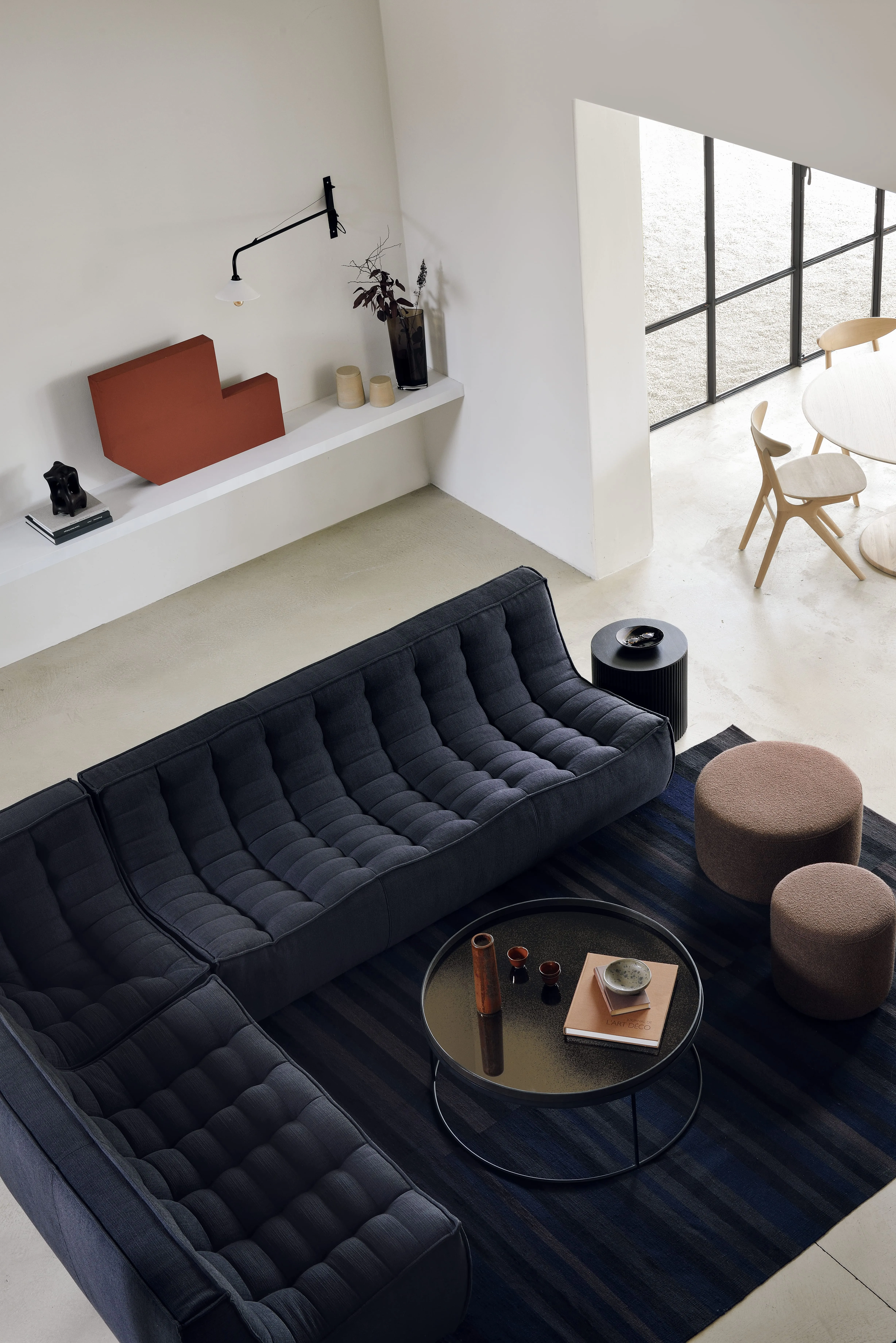 Bild von Ethnicraft Sofa N701 in blau von oben